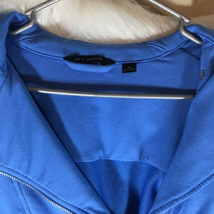 H by Halston Jackets & Coats - Halston Blue Moto Jacket Cotton Size 10 H by Halston Jackets & Coats - Halston Blue Moto Jacket Cotton Size 10
